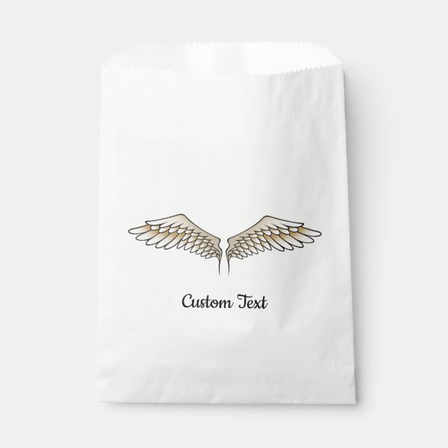 Beige Wings Favor Bag (Front)