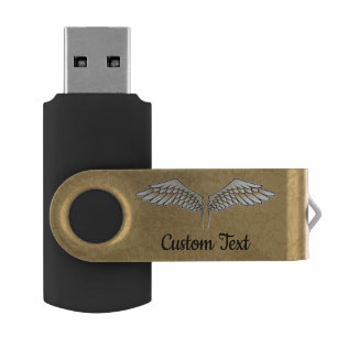 Beige Wings Flash Drive