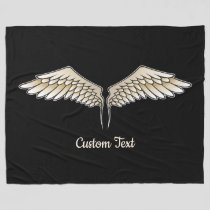 Beige Wings Fleece Blanket