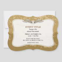 Beige wings invitation