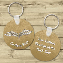 Beige Wings Keychain