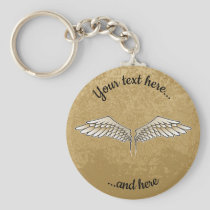 Beige Wings Keychain