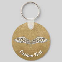 Beige Wings Keychain