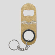 Beige Wings Keychain Bottle Opener