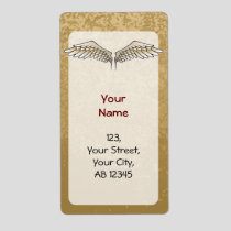 Beige wings label