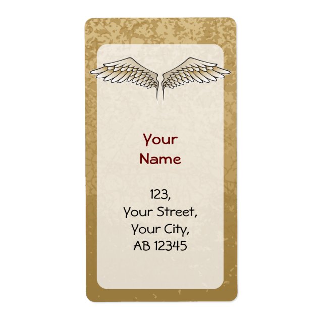 Beige wings label (Front)