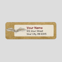 Beige wings label