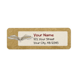 Beige wings label