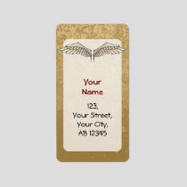 Beige wings label