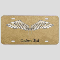 Beige Wings License Plate