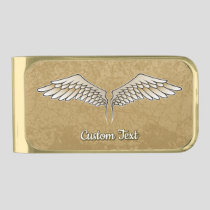 Beige Wings Money Clip