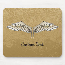 Beige Wings Mouse Pad