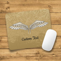 Beige Wings Mouse Pad