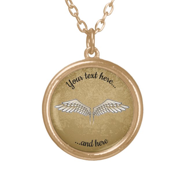 Beige Wings Necklace (Front)