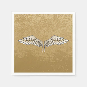 Beige wings paper napkins
