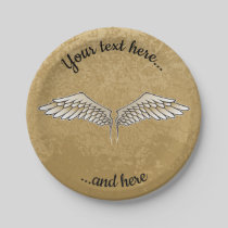 Beige Wings Paper Plates