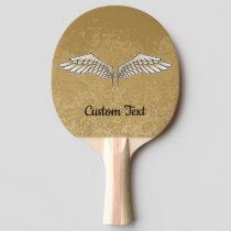 Beige Wings Ping Pong Paddle