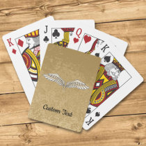 Beige Wings Playing Cards