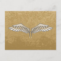 Beige wings postcard