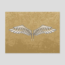 Beige wings postcard