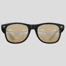 Beige wings retro sunglasses