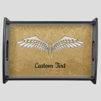 Beige Wings Serving Tray