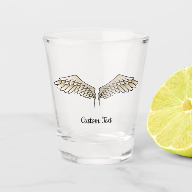 Beige Wings Shot Glass (Front)