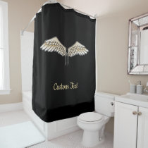 Beige Wings Shower Curtain