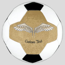 Beige Wings Soccer Ball