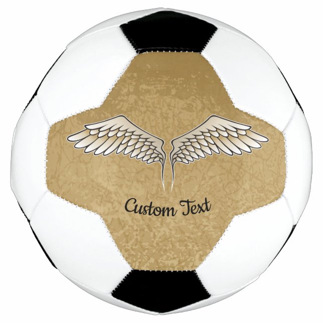 Beige Wings Soccer Ball (Front)