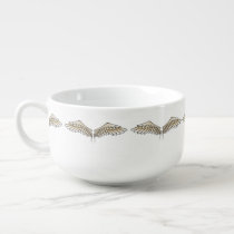 Beige wings soup mug