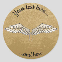 Beige Wings Sticker