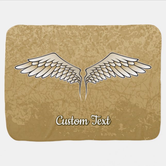 Beige Wings Swaddle Blanket (Horizontal)
