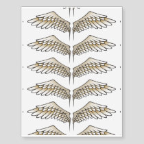 Beige wings temporary tattoos