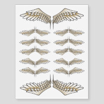 Beige Wings Temporary Tattoos