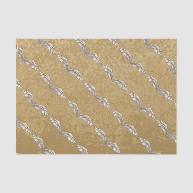 Beige wings tissue paper (Front)