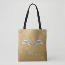 Beige Wings Tote Bag