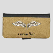 Beige Wings Wallet Case