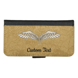 Beige Wings Wallet Case