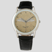 Beige Wings Wristwatch