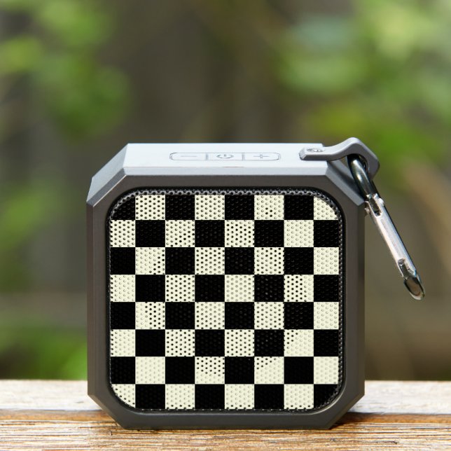 Beige with Black Large Square Style Pattern Bluetooth Speaker (Insitu(Outdoor))