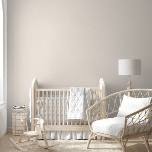 Beige with White Dots Neutral Aesthetic Kids Wallpaper