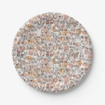beige woman fun breast paper plates