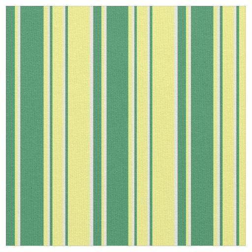Beige, Yellow, and Sea Green Lines Pattern Fabric