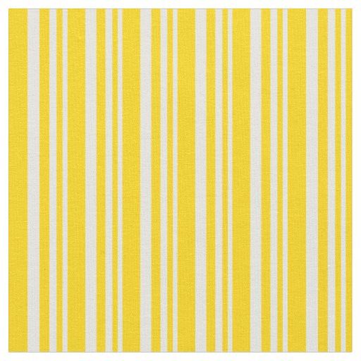 Beige & Yellow Striped Pattern Fabric