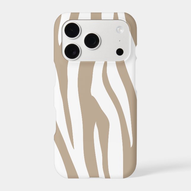 Beige zebra iphone case (Back)