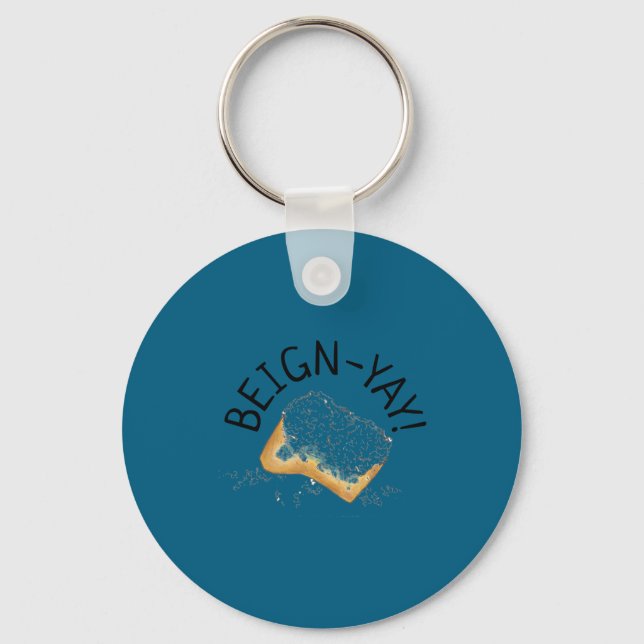 Beign Yay New Orleans Nola Beignet Pastry Foodie  Keychain (Front)