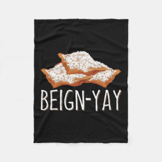 Beign-yay Quote For A Beignet Byker  Fleece Blanket