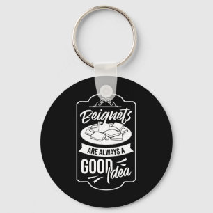 Beignet New Orleans French Quarter Keychain