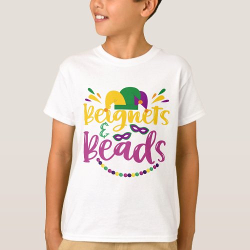 Beignets  Beads Funny Mardi Gras Carnival Gift  T_Shirt